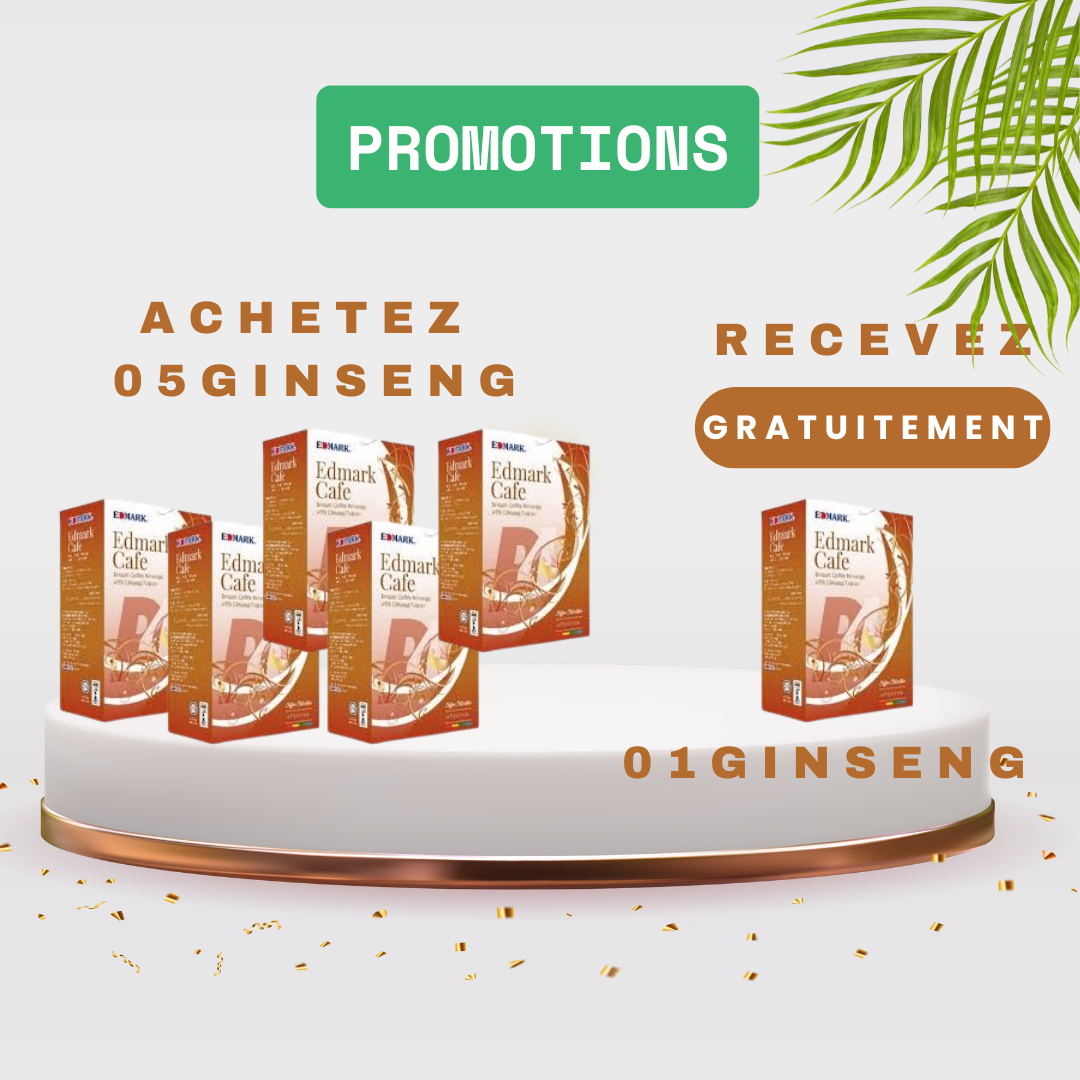 05 Cafés Ginseng pour 01 gratuit